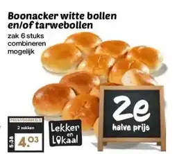 Boon`s Markt Boonacker witte bollen en/of tarwebollen aanbieding