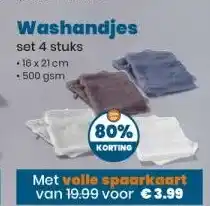 Boon`s Markt Washandjes aanbieding