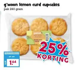 Boon`s Markt g'woon lemon curd cupcakes aanbieding