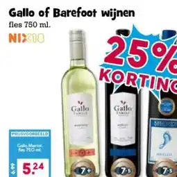 Boon`s Markt Gallo of Barefoot wijnen aanbieding