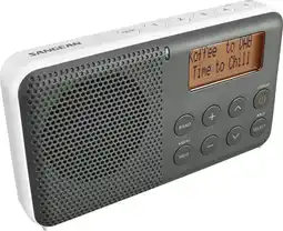 Bol.com Sangean Pocket 640 - DPR-64 - Pocket radio met DAB+/FM en wekker - Grijs/Wit aanbieding