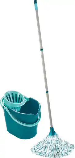 Bol.com Leifheit Classic mop set complete set - incl. emmer 12 liter - turquoise aanbieding