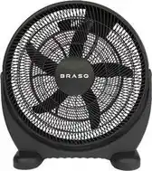 Bol.com BRASQ Vloerventilator - 50 cm - Zwart - 3 snelheden - Ventilator Staand - Verstelbaar - 90 Watt aanbieding