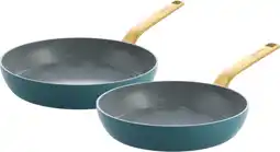 Coolblue Greenpan Evolution Koekenpannenset 24 + 28 cm Blue aanbieding
