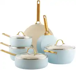 Coolblue GreenPan Padova Reserve Pannenset 10-delig Light Blue aanbieding