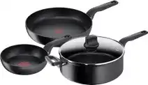 Coolblue Tefal Hard Titanium Pro Koekenpannenset 24 + 28 cm + Hapjespan 28 cm aanbieding
