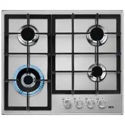 Expert AEG HGB64420SM Gas kookplaat Grijs aanbieding