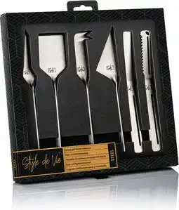 Wehkamp Laguiole Style de Vie Kaasmes en Botermes Zilver - 6 stuks aanbieding