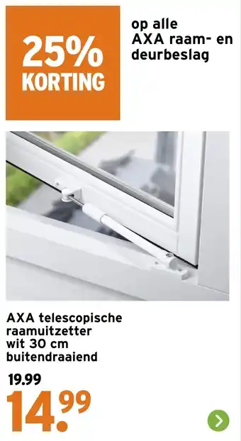 GAMMA AXA telescopische raamuitzetter wit aanbieding