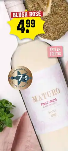 Dirck 3 Maturo Pinot Grigio Blush Rose 75 cl aanbieding
