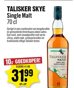 Dirck 3 Talisker Skye Single Malt Whisky 70 cl aanbieding