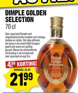 Dirck 3 Dimple Golden Selection Whisky 70 cl aanbieding