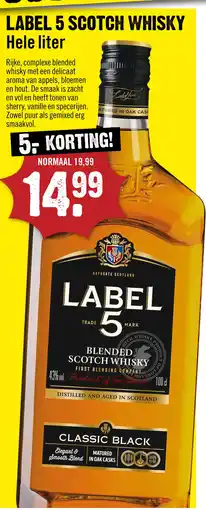 Dirck 3 Label 5 Scotch Whisky 100 cl aanbieding