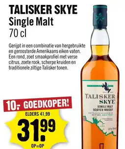 Dirck 3 Talisker skye single malt aanbieding