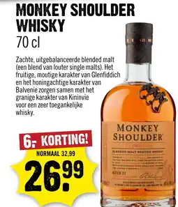 Dirck 3 Monkey shoulder whisky aanbieding