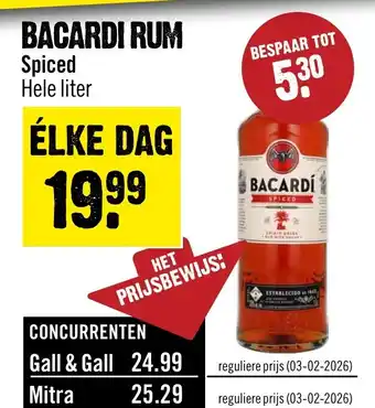 Dirck 3 Bacardi Rum Spiced aanbieding