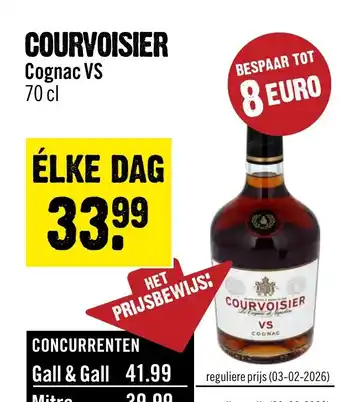 Dirck 3 Courvoisier Cognac VS aanbieding