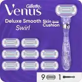 Coolblue Gillette Venus Extra Smooth Swirl + 9 Navulmesjes aanbieding