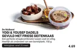 Ekoplaza De molkerei yogi & yousef dadels gevuld met friese geitenkaas aanbieding