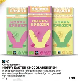 Ekoplaza Chocolatemakers hoppy easter chocoladerepen aanbieding
