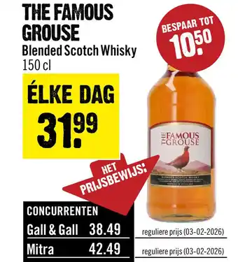 Dirck 3 The Famous Grouse Whisky 150 cl aanbieding