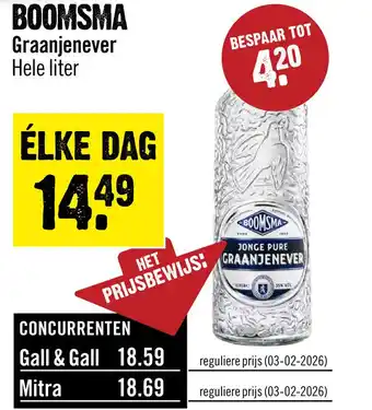 Dirck 3 Boomsma Jonge Jenever 100 cl aanbieding