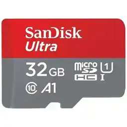 Expert SanDisk MicroSDHC Ultra Android 32GB 120MB/s Class 10 A1 - 2pak Micro SD-kaart Grijs aanbieding
