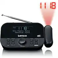 Expert Lenco CR-615 Wekker radio Zwart aanbieding
