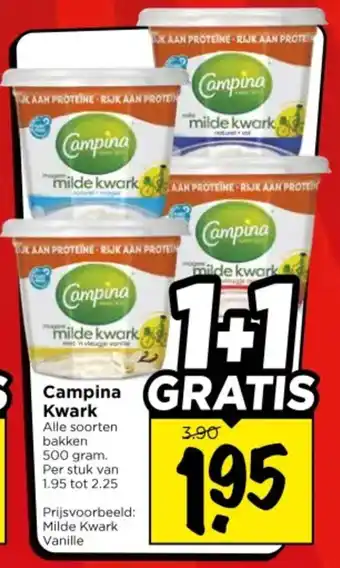 Vomar Voordeelmarkt Campina Kwark aanbieding