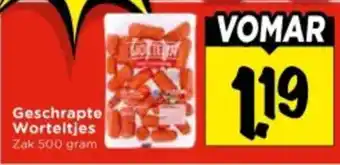Vomar Voordeelmarkt Geschrapte Worteltjes aanbieding