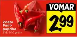 Vomar Voordeelmarkt Zoete Puntpaprika aanbieding