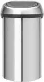 Wehkamp Brabantia Touch Bin afvalemmer 60L met kunststof binnenemmer - Matt Steel aanbieding