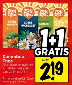 Vomar Voordeelmarkt Zonnatura Thee aanbieding