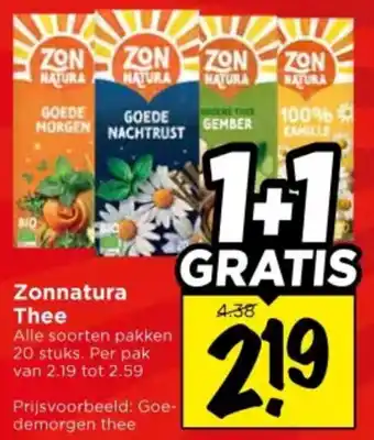 Vomar Voordeelmarkt Zonnatura Thee aanbieding