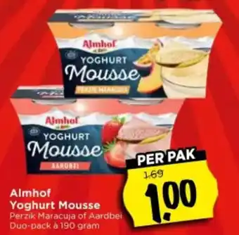 Vomar Voordeelmarkt Almhof Yoghurt Mousse aanbieding