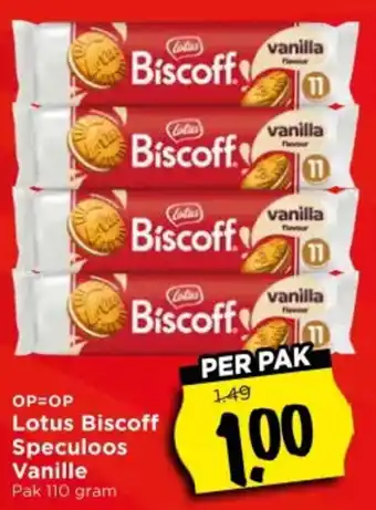 Vomar Voordeelmarkt Lotus Biscoff Speculoos Vanille aanbieding