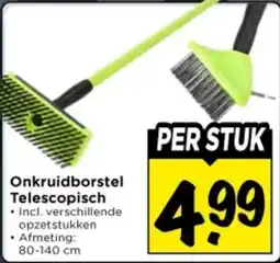Vomar Voordeelmarkt Onkruidborstel Telescopisch aanbieding