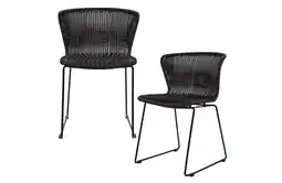 Wehkamp WOOOD WOOOD Tuinstoel Wings - Polyester - Zwart - Set van 2 aanbieding