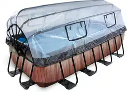 Wehkamp Exit Toys Premium EXIT Wood zwembad met zandfilterpomp en overkapping aanbieding