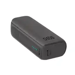 MediaMarkt Sbs 1xusb-a & 2xusb-c 5000mah 10w Compact Powerbank Zwart aanbieding