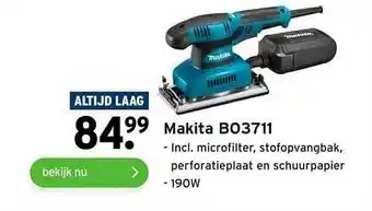 GAMMA Makita B03711 Incl. Microfilter, Stofopvangbak, Perforatiplaat En Schuurpapier aanbieding