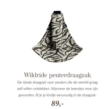 Babypark Wildride peuterdraagzak aanbieding