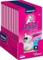 Bol.com Vitakraft Liquid Snack zalm - 11x6 stuks (66 stuks) - 66x15 gram aanbieding