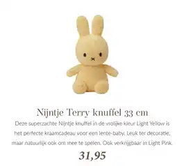 Babypark Nijntje Terry knuffel 33 cm aanbieding