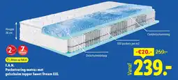 Lidl F.A.N. Pocketvering matras met gelschuim topper Sweet Dream XXL aanbieding