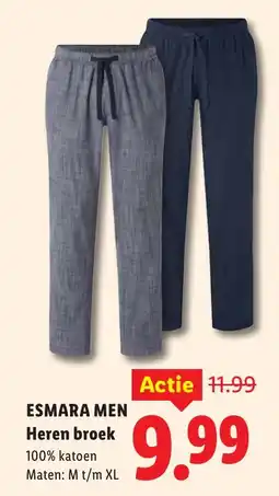 Lidl Esmara men heren broek aanbieding