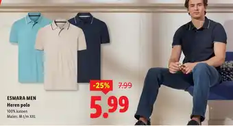Lidl Esmara men heren polo aanbieding
