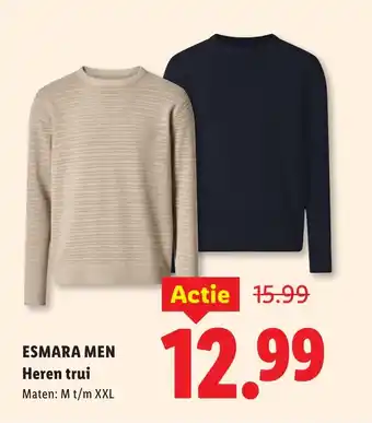 Lidl Esmara men heren trui aanbieding