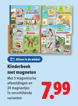Lidl Kinderboek met magneten aanbieding