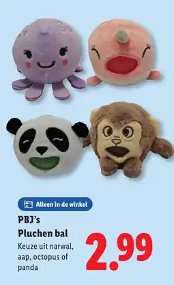 Lidl PBJ's Pluchen bal aanbieding